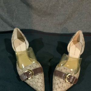 Nice tan slip on heels